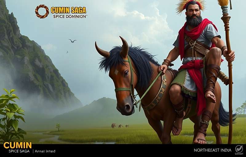 Cumin Saga Spice Dominion Northeast India Expansion Concept art for the upcoming Northeast India region in Cumin Saga Spice Dominion showing traditional Naga warriors and unique regional spices